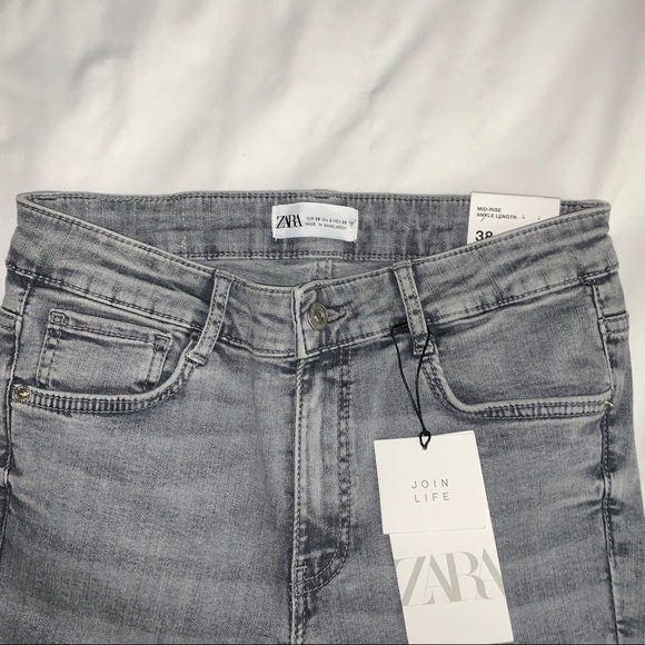 ZARA light grey skinny jeans SIZE 26 - Picture 5 of 7